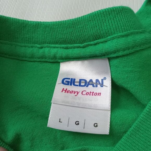 Gildan Green Christmas Themed WJRR Rock Radio Unisex Graphic T-Shirt Adult Large - Picture 3 of 9
